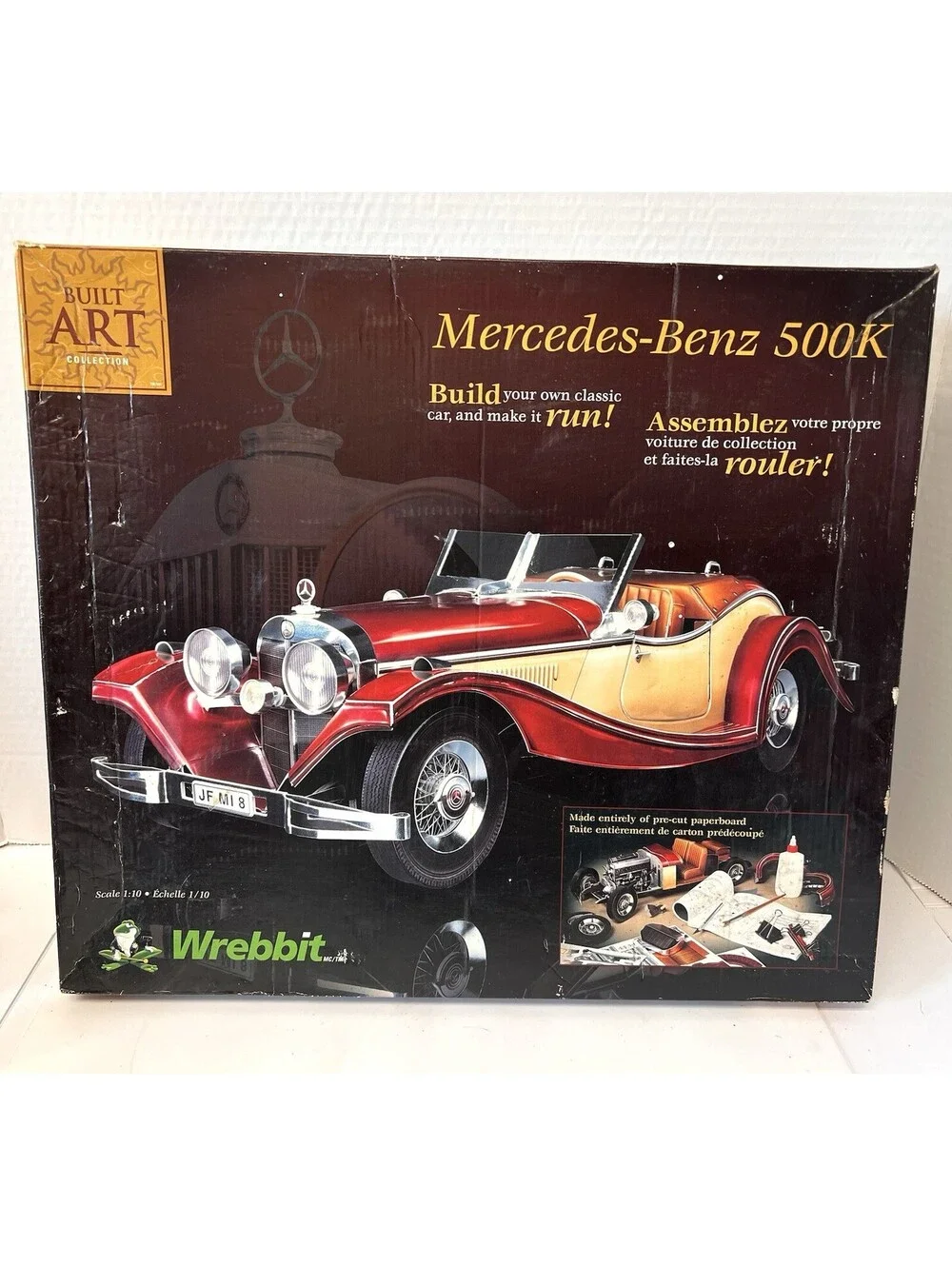 WREBBIT 1:10 Mercedes Benz Roadster 500K Model - Built Art Collection New Open